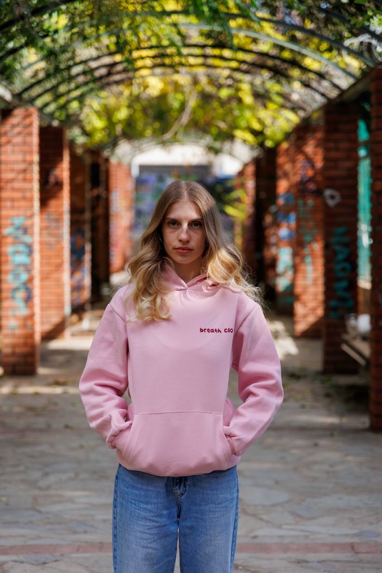 Oversized Heavyweight Hoodie Baby Pink