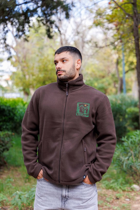 Full Zip Microfleece Jacket Chocolate