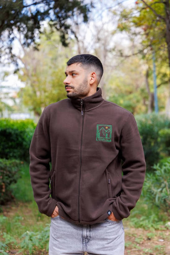 Full Zip Microfleece Jacket Chocolate