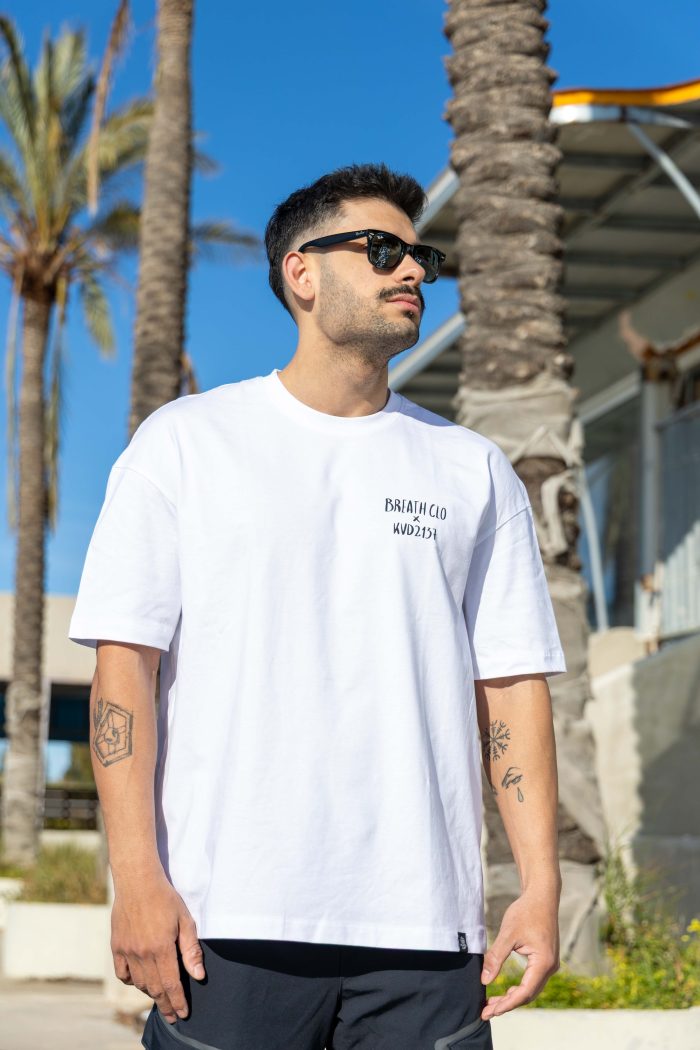 Nomad Shelter Organic Oversized Heavy Tee White - Image 1