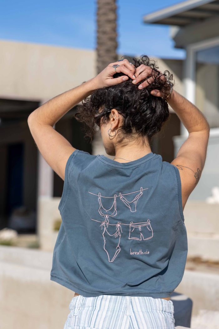 Wet Stories Sleeveless Crop Washed Mineral - Image 2