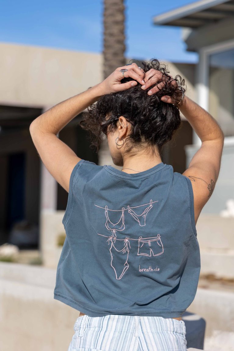 Wet Stories Sleeveless Crop Washed Mineral