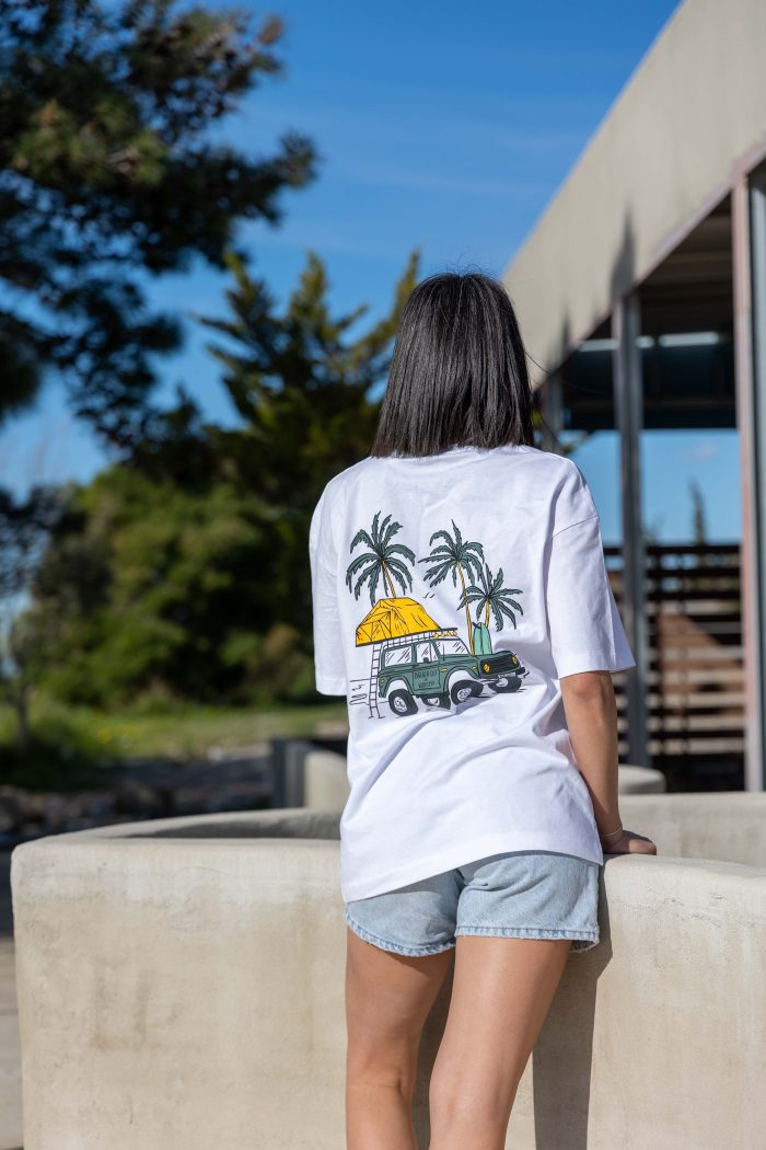 Nomad Shelter Organic Oversized Heavy Tee White - Image 4