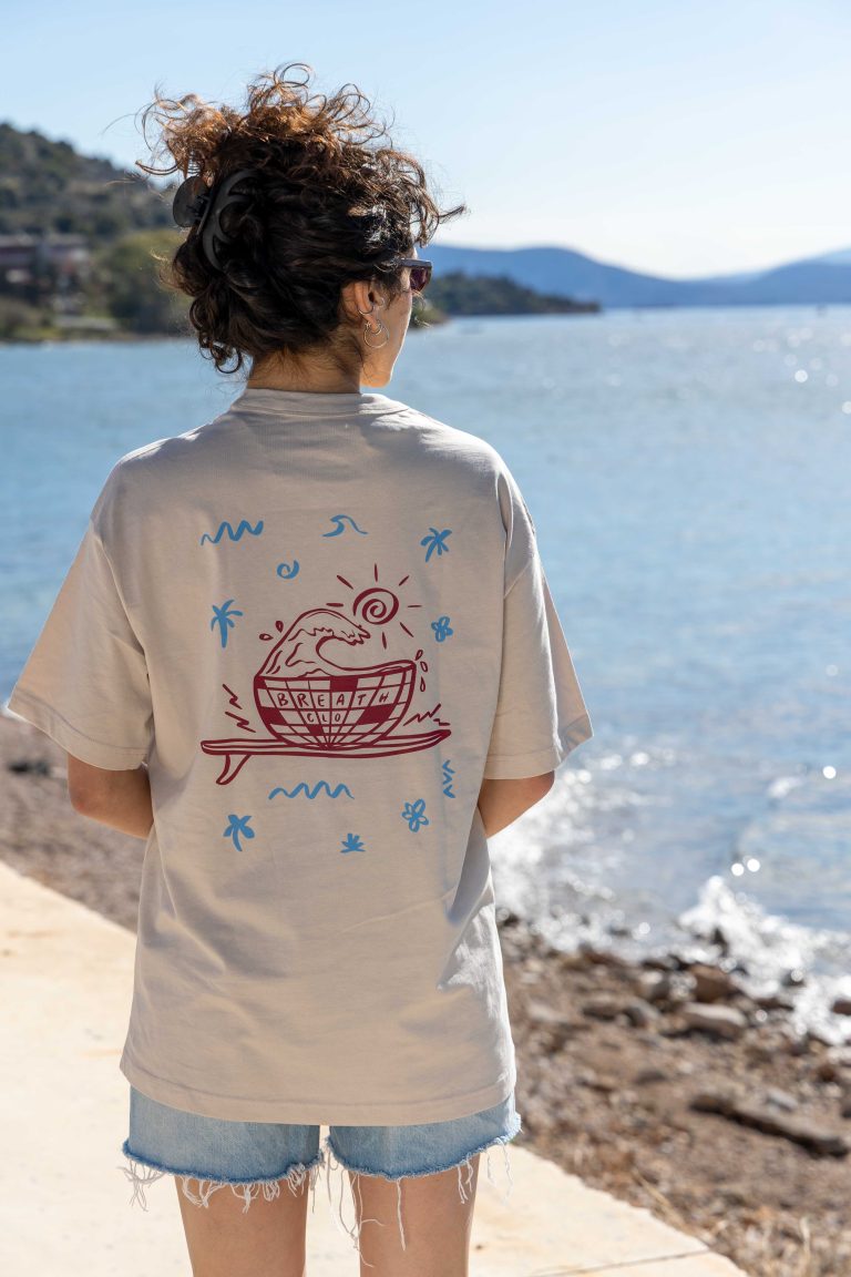 Disco Waves Oversized Tee Linen