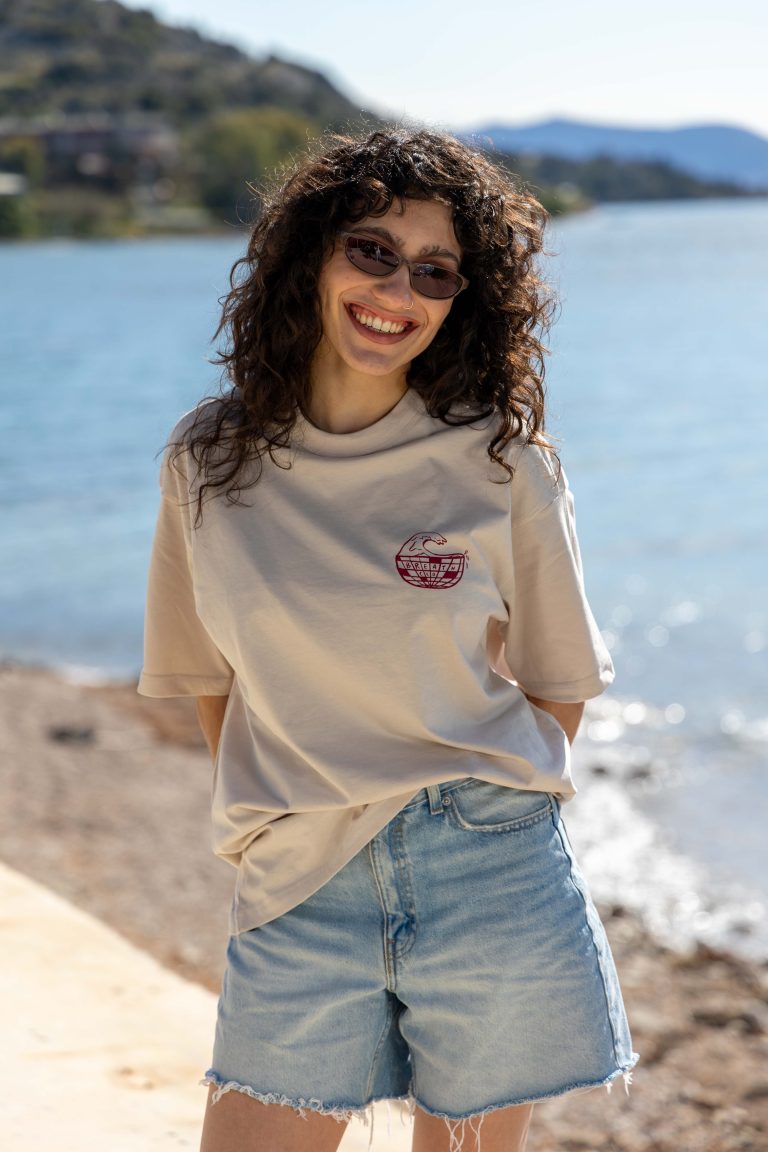 Disco Waves Oversized Tee Linen