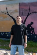 Organic Mountain Oversized Heavy Tee Black - Image 2