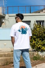 Organic Mountain Oversized Heavy Tee White