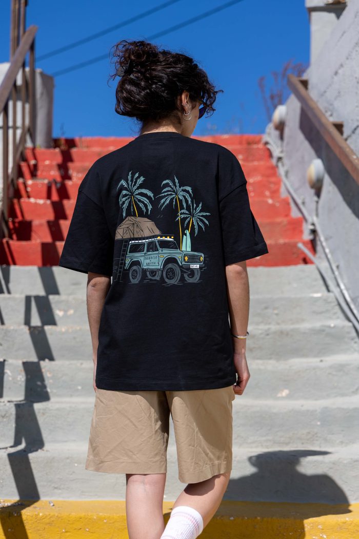 Nomad Shelter Organic Oversized Heavy Tee Black - Image 2