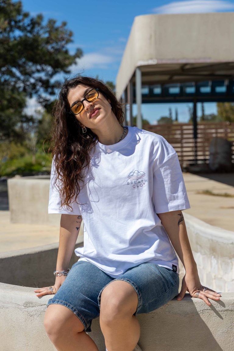 Organic Mountain Oversized Heavy Tee White