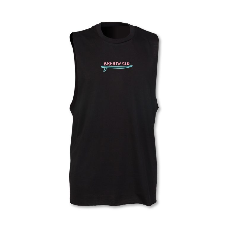 Disco Waves Oversized Tank Top Black