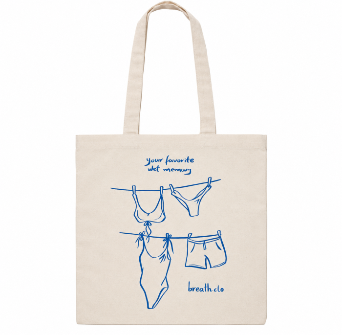 Heavy Cotton Canvas Tote Bag Blue - Image 1